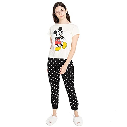 Cotton Soul Disney, Mickey Timeless Damen-Pyjama, Schlaf-Set, mehrfarbig, multi, 42 von Cotton Soul