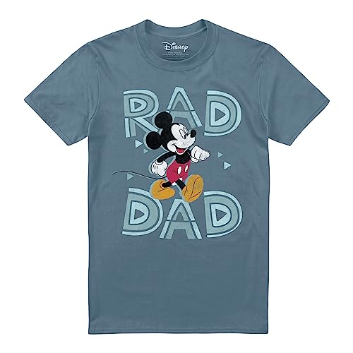 Cotton Soul Disney Mickey Mouse Rad Dad Herren T-Shirt, Indigoblau, XLG von Cotton Soul