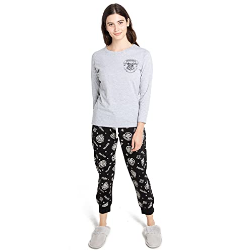 Cotton Soul Harry Potter Wappen Damen Pyjama-Set, mehrfarbig, multi, 42 von Cotton Soul