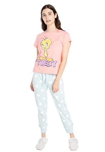 Cotton Soul Looney Tunes Vintage Tweety Damen Schlafanzug-Set, mehrfarbig, multi, 48 von Cotton Soul