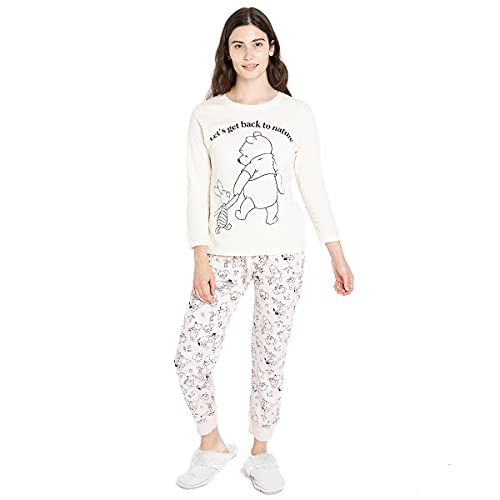 Cotton Soul Winnie The Pooh, Nature Damen-Schlafanzug, lang, mehrfarbig, multi, 38 von Cotton Soul