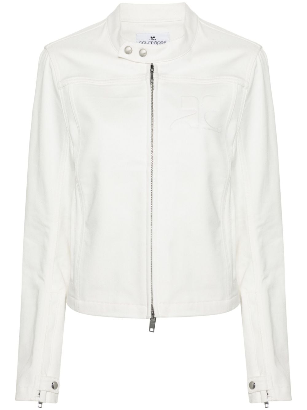 Courrèges Iconic Whitf Jeansjacke - Weiß von Courrèges