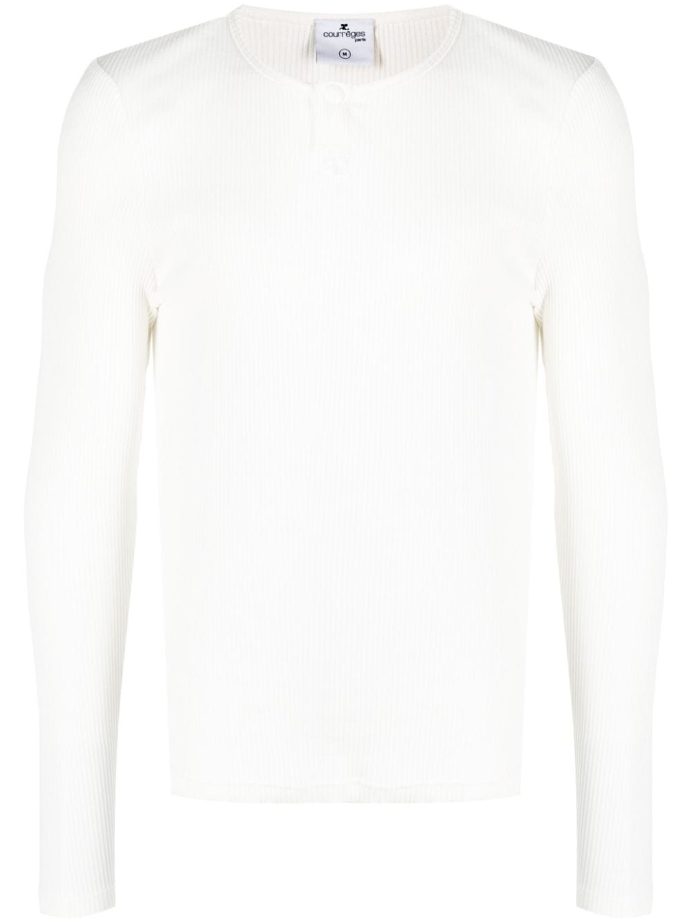 Courrèges Gerippter Strickpullover - Weiß von Courrèges