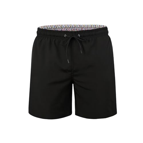 Cozozn Badehose Jungen Sommer Badeshorts Kinder Jungen Swim Trunks Schnelltrocknend Boardshorts, 11-12 Jahre, Schwarz von Cozozn