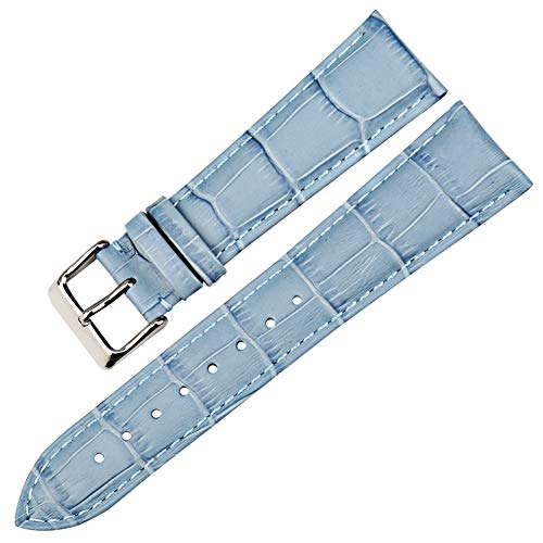 Uhren Zubehör 12mm-22mm Uhrenarmbänder Uhrenarmband Leder-Armband-Uhrenarmband Blau, 12mm von Cplly