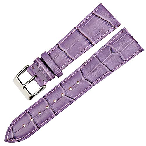 Uhren Zubehör 12mm-22mm Uhrenarmbänder Uhrenarmband Leder-Armband-Uhrenarmband Lila, 16mm von Cplly