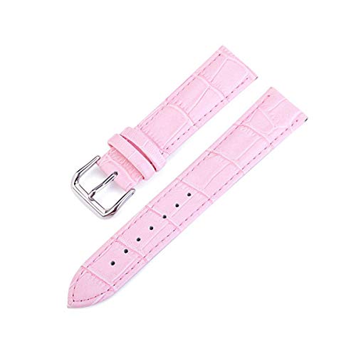 Uhrenarmband Mehrfarbenuhrenarmbänder Uhrenarmband-Gurt-Frau Uhrenarmbänder Lederarmband 10-24mm Rosa,13mm von Cplly