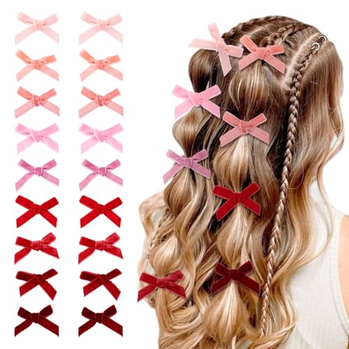 Crafans Mini-Samtschleifen, Zubehör, 9 Farben, Schleifen, Haarnadeln, Ornamente, kleine Schleife, Kostüm-Verzierungen, Samtschleife, Großpackung für Bastelbedarf, Geschenk, Dekoration, 54 Stück Crafans Mini-Samtschleifen, Zubehör, 9 Farben, Schleifen, Haarnadeln, Ornamente, kleine Schleife, Kostüm-Verzierungen, Samtschleife, Großpackung für Bastelbedarf, Geschenk, Dekoration, 54 Stück von Crafans