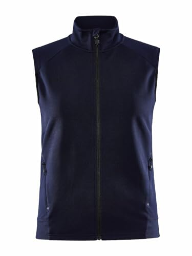 Craft ADV UNIFY VEST | Damen Weste XL | Navy| Leichte Weste Damen aus Recycling Polyester | Laufweste Damen | Mit Kragen | 2 Taschen | Damen Weste Sommer leicht Craft ADV UNIFY VEST | Damen Weste XL | Navy| Leichte Weste Damen aus Recycling Polyester | Laufweste Damen | Mit Kragen | 2 Taschen | Damen Weste Sommer leicht von Craft