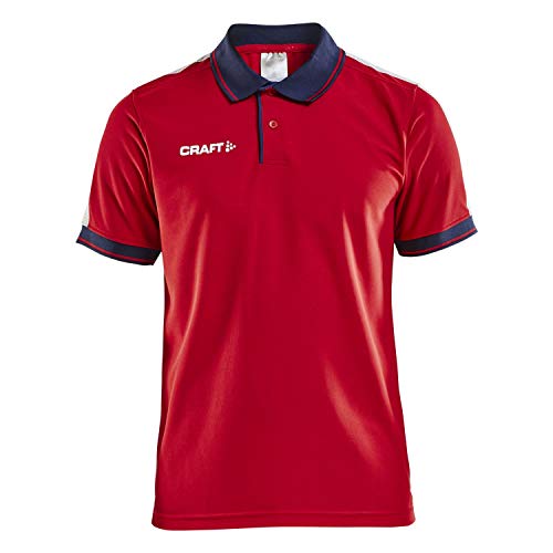 Craft Herren Poloshirt Pro Control Poloshirt 1906734 Bright Red/Navy XXL von Craft