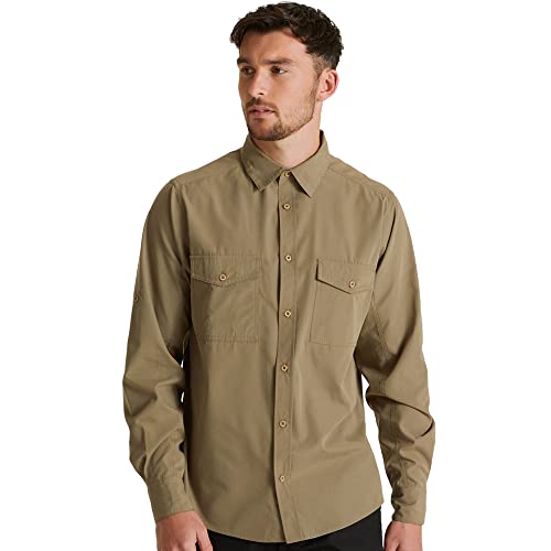 Craghoppers Herren Expert Kiwi Langarmshirt Hemd mit Button-Down-Kragen, Pebble, L von Craghoppers