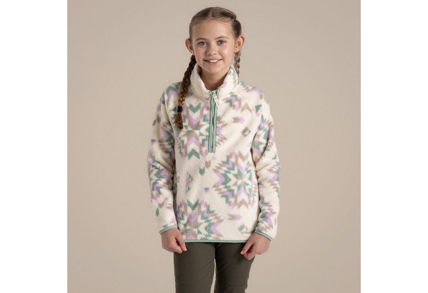 Craghoppers Strickfleecejacke Craghoppers - Pico Half Zip Kinder Fleece Fleecejacke, calico Print Craghoppers Strickfleecejacke Craghoppers - Pico Half Zip Kinder Fleece Fleecejacke, calico Print von Craghoppers
