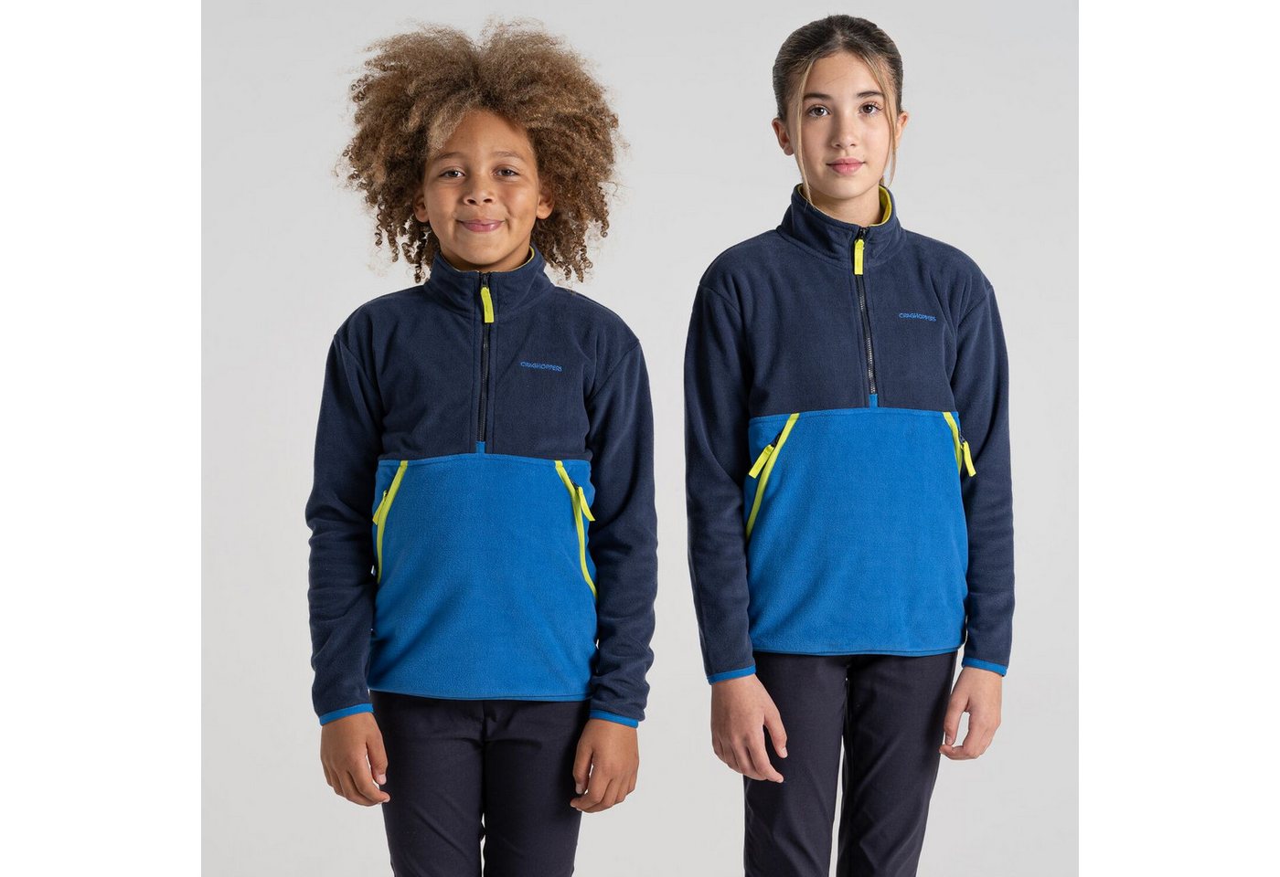 Craghoppers Strickfleecejacke Craghoppers - VALO Half Zip Kinder Fleece Fleecejacke, blau Craghoppers Strickfleecejacke Craghoppers - VALO Half Zip Kinder Fleece Fleecejacke, blau von Craghoppers