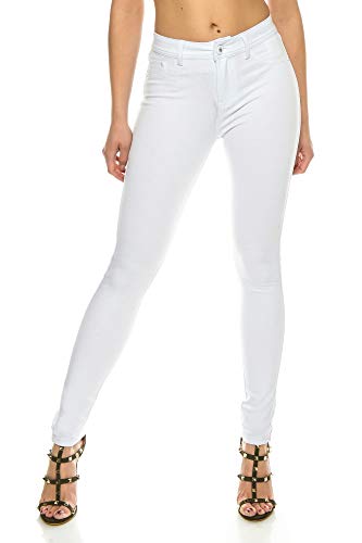 Crazy Age Damenhose Jegging Basic Classic Hüfthose 5 Pocket für H01 (38, Weiß) von Crazy Age