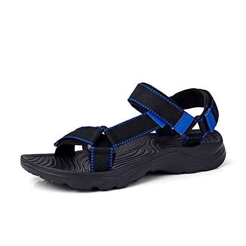 Herren Sandalen, Outdoor Leichte Bequeme Wandersandalen Wasserdicht Sport Walking Wassersandalen, schwarzblau, 44 EU von Crazynekos