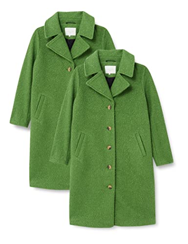 Cream Damen Kaffe Curve Women's Plus Size Coat Longline Jacket Classic Knee Length Buttoned Jacke, Artichoke Green, 46 von Cream