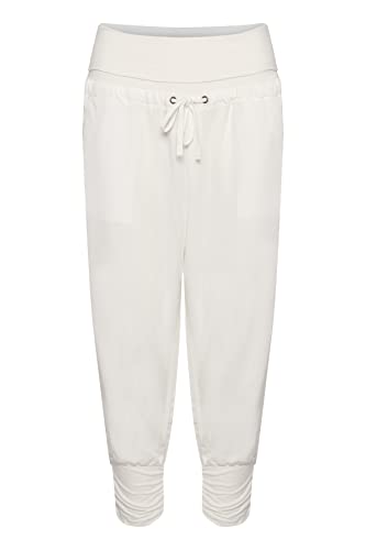 Cream Damen Women's Jogger Pants 6/8 Cuffed Legs Elastic Loose Sweatpants, Snow White, 40 von Cream