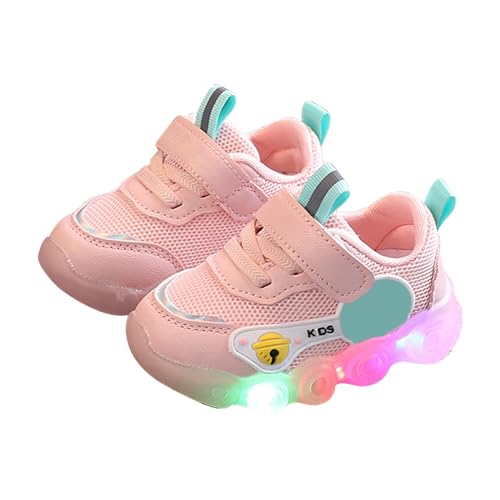 CreoQIJI Elegante Sneaker Junge Kinderschuhe Leuchtende Schuhe Leuchtende Sportschuhe Freizeitschuhe Atmungsaktive Baby-Kinderschuhe Jungs Sneaker 30 (Pink, 6-9 Months) von CreoQIJI