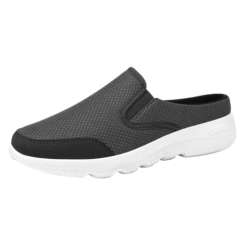 CreoQIJI Fahrrad Schuhe Herren Modische Herren-Sportschuhe für Frühjahr und Sommer, Flache Unterseite, leichtes, atmungsaktives Mesh, zum Reinschlüpfen, bequem, einfarbig, einfach. Schuhe (Grey, 42) von CreoQIJI