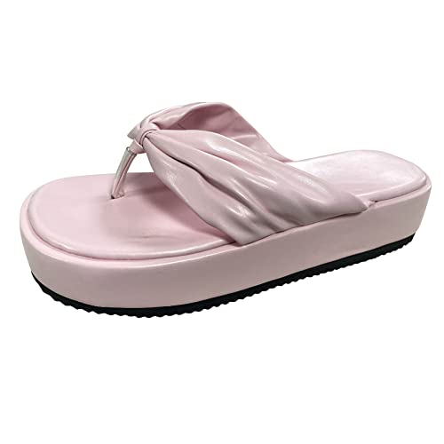 CreoQIJI Flip Flops Damen Weiss Pantoletten Korfu Modische Sandalen verstellbaren Riemen - Herren Hausschuhe mit Sohle aus feinstem Veloursleder und Natur Kork-Fussbett Badeschuhe Badelatschen von CreoQIJI