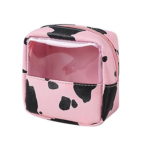 CreoQIJI Halloween Taschen Süßes Saures Taschen transparente tragbare Reisekosmetik-Aufbewahrungstasche Wasserdichte Aufbewahrungstasche für Toilettenartikel Schulter Taschen Herren (Pink, One Size) von CreoQIJI