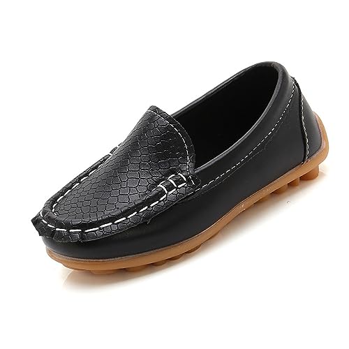 CreoQIJI Hohe Sneaker Mädchen 28 Weiche Slipper für, kleine Kinder, und Mädchen, zum Hineinschlüpfen, Kleid, Flache Schuhe, Bootsschuhe, Freizeitschuhe Teenager Mädchen Sneaker (Black, 34 Big Kids) von CreoQIJI