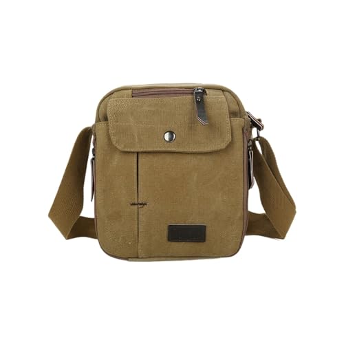 CreoQIJI Jogginghose Herren Mit Taschen Männer Kausalen Multifunktionale Leinwand Messenger Handtasche Outdoor Schulter Sling Tasche Reisetasche Aigner Taschen Damen (Khaki, One Size) von CreoQIJI