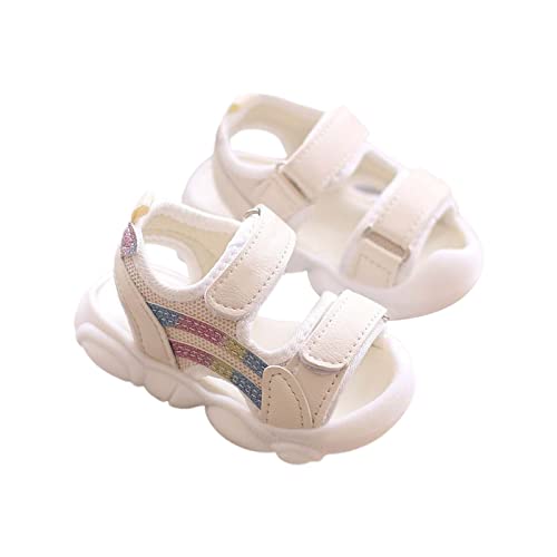 CreoQIJI Kinder 33 Kleinkind Baby Junge Mädchen Schuhe Atmungsaktive Schuhe Offene Zehen Sandalen Mädchen Sandalen Baby Weiche Sohlen Sandalen Frauen Mode Prinzessin Schuhe Unisex (Pink, 20 Infant) von CreoQIJI