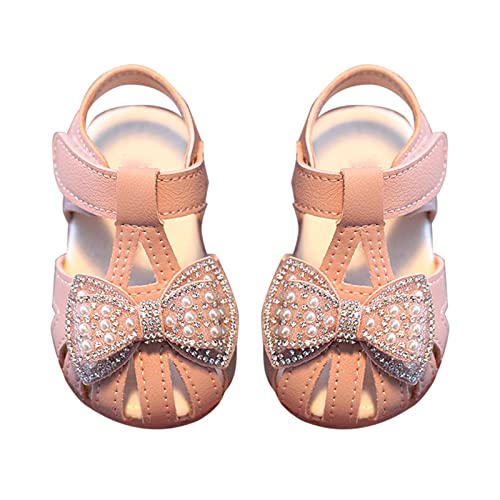 CreoQIJI Kinder Sandalen Kleinkind Mädchen Kleid Sandalen Mädchen Sandalen Atmungsaktive Prinzessin Schuhe Sommer Schuhe Baby Weiche Sohlen Kleinkind Schuhe Sportschuhe Kinder (Pink, 21 Infant) von CreoQIJI