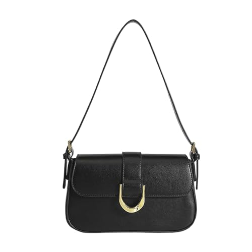 CreoQIJI Kissen Mit Taschen Für Kleine Umhängetasche für Damen, Handtasche, Clutch, klassische Retro-Umhängetasche Jogginghose Herren Mit Taschen (Black, One Size) von CreoQIJI