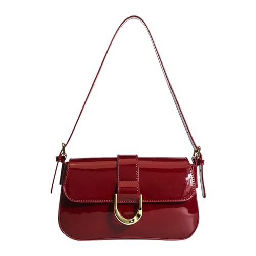 CreoQIJI Kissen Mit Taschen Für Kleine Umhängetasche für Damen, Handtasche, Clutch, klassische Retro-Umhängetasche Jogginghose Herren Mit Taschen (Wine, One Size) von CreoQIJI