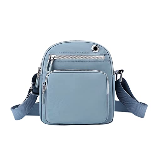 CreoQIJI Kissen Mit Taschen Für Umhängetasche für Frauen Nylon wasserdichte Umhängetasche Umhängetasche leichte Taschenbücher Damen Jogginghose Mit Reißverschluss Taschen (BU1, One Size) von CreoQIJI