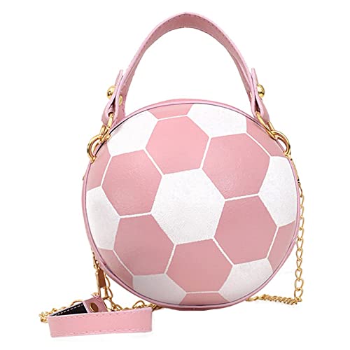 CreoQIJI Kleid Mit Taschen 46 Damentasche Modische Fußballtasche Vielseitige Umhängetasche Messenger Bag Hand Taschen Schwarz (Pink, One Size) von CreoQIJI