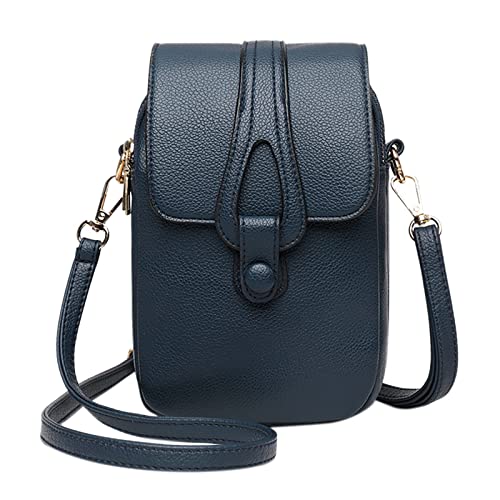 CreoQIJI Laptop Taschen Frauen-vertikale einzelne Schulter-Kurier-Beutel-Muster-Handy-Tasche weibliche Umhängetasche Jogginghose Damen Ohne Bündchen Mit Taschen (Blue, One Size) von CreoQIJI