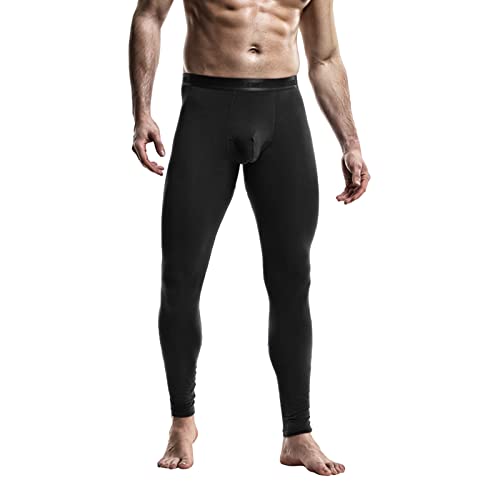 CreoQIJI Leggings Für Männer Fussball Trainingshose Fitness Herren Leggings Stretch Unterziehhose Wanderhose Stretch Herren Radlerhose Herren Lang Winter L-3XL von CreoQIJI