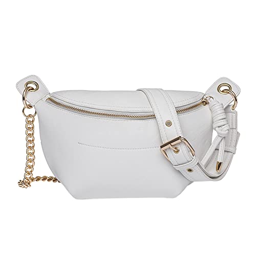 CreoQIJI Männer Kissen Taschen Damen Retro Umhängetasche Schulter Kleine Umhängetasche Schulterriemen Für Taschen Breit (White, One Size) von CreoQIJI