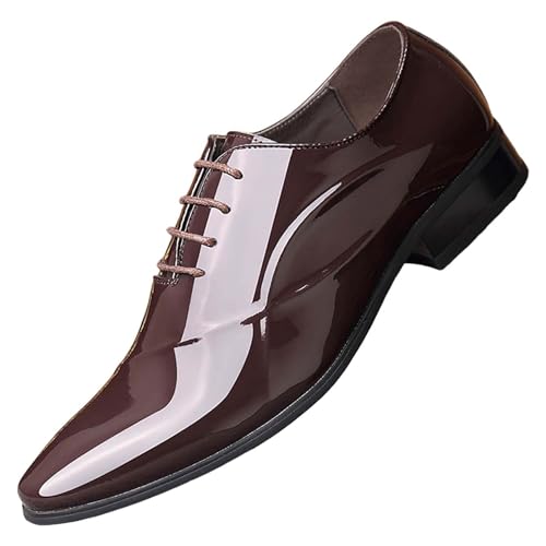 CreoQIJI Militär Schuhe Herren Wasserdicht Klassische, formelle, Moderne Business- und Freizeitschuhe mit Schnürung, Bequeme formelle Herrenschuhe aus Sneaker Schuhe Herren 42 (Brown, 39) von CreoQIJI