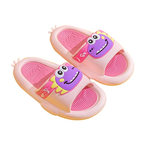 CreoQIJI Pantoffel Hase Dinosaurier Kinder Hausschuhe Niedlichen Cartoon Strand Hausschuhe Für Kinder rutschfeste Mädchen Sommer Schuhe Für 2T Bis 10T Hausschuhe Mädchen 23 (Pink, 29 Little Child) von CreoQIJI