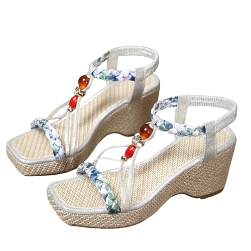 CreoQIJI Sandalen Damen Sommer Plateau Römersandalen mit Absatz Sommerschuhe Rutschfeste Weichen Sohlen Bohemia Sandalen Freizeit Offener Zeh Absatzschuhe Bequem Keilsandalen Casual Pantoletten Shoes CreoQIJI Sandalen Damen Sommer Plateau Römersandalen mit Absatz Sommerschuhe Rutschfeste Weichen Sohlen Bohemia Sandalen Freizeit Offener Zeh Absatzschuhe Bequem Keilsandalen Casual Pantoletten Shoes von CreoQIJI