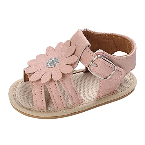 CreoQIJI Sandalen Herren Für Sommer Sommer Sandalen Outdoor Schuhe Mädchen Kleinkind Erste Bowknot Infant Mit Mädchen Schuhe Walk Schuhe Mädchen Sandalen Kinderschuhe Jungs (Pink, 11) von CreoQIJI