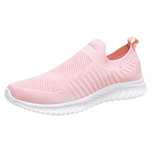 CreoQIJI Schuhe Herren Hochzeitschuh Atmungsaktive Sport-Freizeitschuhe für Herren und Damen, leichte Walk-Lauf-Sneaker Schuhe Herren Schwarz Hoch (Pink, 39) von CreoQIJI