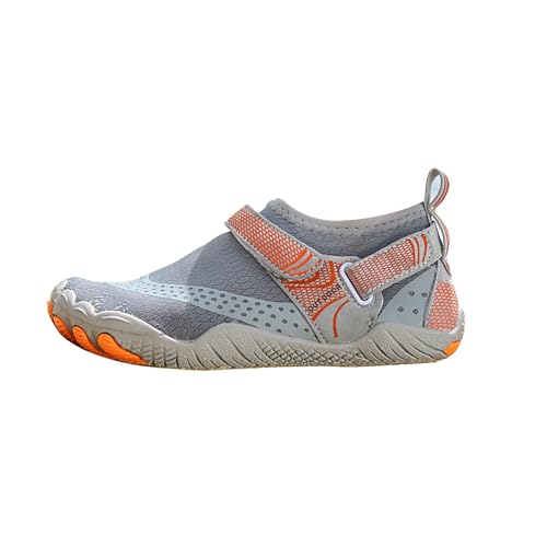 CreoQIJI Schuhe Hochzeit Damen Leichte Badeschuhe für Damen und Herren, Tauch- und Strandschuhe, Outdoor-Barfuß-Tauchschuhe, Schwimmen, Waten, Strandschuhe, Regenstiefel Plateau Schuhe (Grey, 35) von CreoQIJI