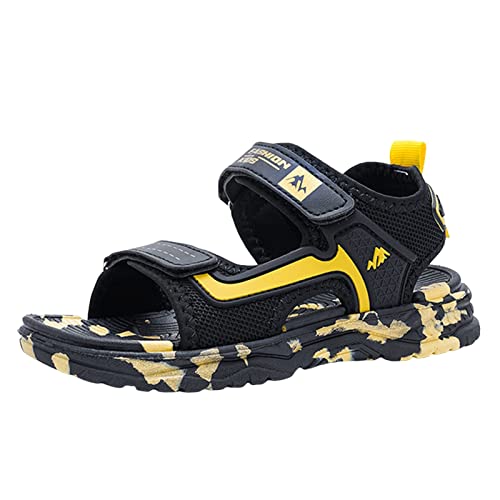 CreoQIJI Schuhe Jungen 35 Sandalen Kinderschuhe Bequeme Weiche Sohle Leichte Jungen Snd Mädchen Freizeitschuhe Mode Sandalen Studenten Strandschuhe Baby Flip Flops Sandalen 25 (Black, 35 Big Kids) von CreoQIJI