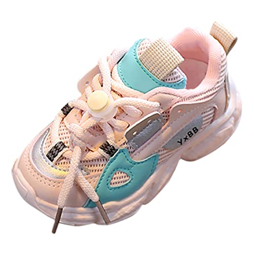 CreoQIJI Schuhe Sneaker Mädchen 39 Kinder Mädchen Sportschuhe Casual Einzelschuhe Lauflernschuhe Sommer Outdoor Weiche Atmungsaktive Sportschuhe Hohe Sneaker Mädchen 27 (Pink, 23 Infant) von CreoQIJI