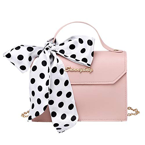 CreoQIJI Zwei Taschen Kleine Buchstaben-Tragetasche Schnalle Lady Fashion-Bedeckung Handtasche Schulter Handtasche Damen Shopper Taschen (Pink, One Size) von CreoQIJI