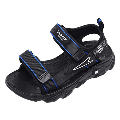 Sandalen Mädchen 37 Jungs Sandalen 24 Kinderschuhe Sandalen mit dickem Boden und weichem Boden, lässige Sport-Strand-Outdoor-Sandalen für Kinder Lauflernschuhe Jungen Sandalen (Blue, 37.5 Big Kids) von CreoQIJI