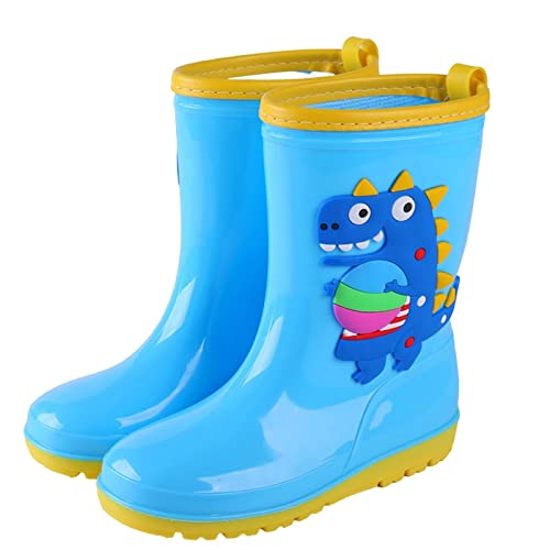 Winterstiefel Jungen 21 Winterschuhe Baby Kinder Regenschuhe Jungen und Mädchen Wasserschuhe Baby Regenstiefel Wasserstiefel bei großen und kleinen Kindern Kleinkinder Kinder Baby (Blue, 26 Toddler) von CreoQIJI