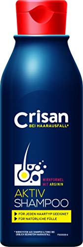 Crisan Aktiv Shampoo, Shampoo gegen Haarausfall, Haarpflegemittel für dünner werdendes Haar, mit Arginin-Rezeptur, Haarpflege für Männer & Frauen, 250 ml (1er Pack) von CRISAN