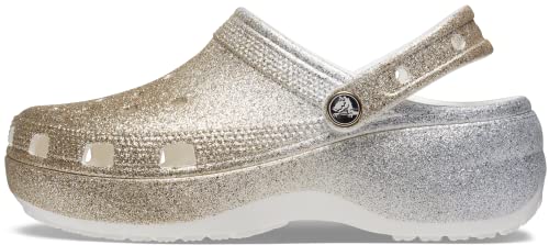 Crocs Damen Classic Platform Clog W Holzschuh, White/Gold, 42/43 EU von Crocs