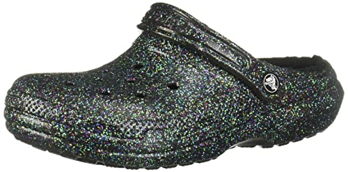 Crocs Classic Glitter Lined Clog, Holzschuh, Starry Skies Glitter, von Crocs